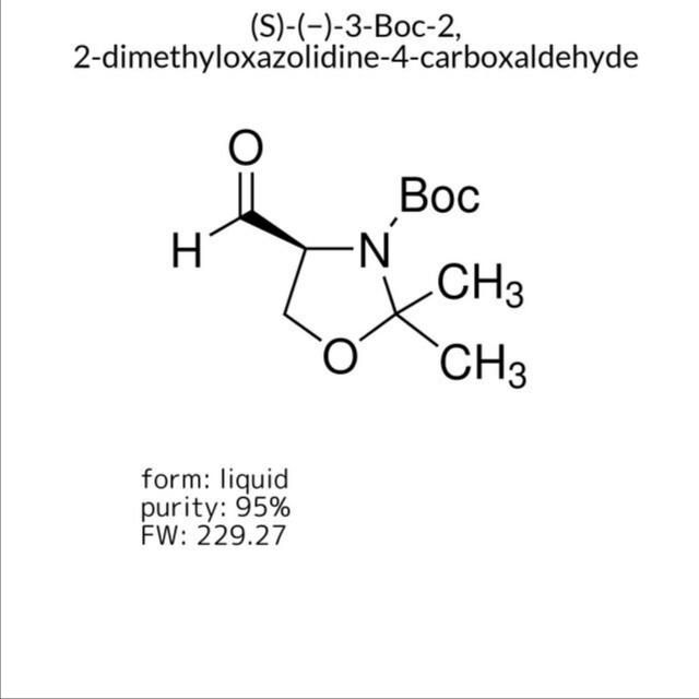 (S)-(−)-3-Boc-2,2-dimethyloxazolidine-4-carboxaldehyde, 1 X 1 g (432741-1G)