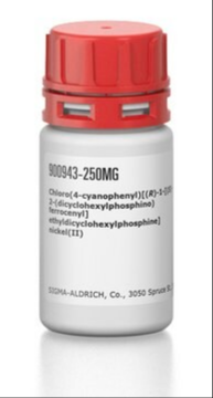 Chloro(4-cyanophenyl)[(R)-1-[(S)-2-(dicyclohexylphosphino)ferrocenyl]ethyldicyclohexylphosphine]nickel(II), 250 mg (900943-250MG)