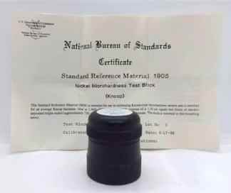 Nickel microhardness test block (Knoop), 1 ea (NIST1905)