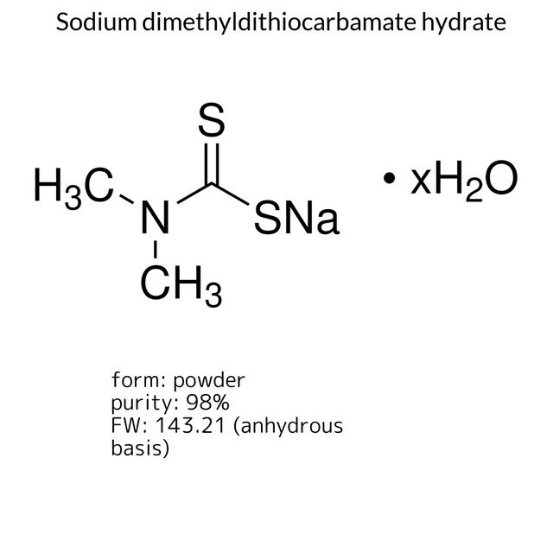 Sodium dimethyldithiocarbamate hydrate, 1 X 25 g (D156604-25G)