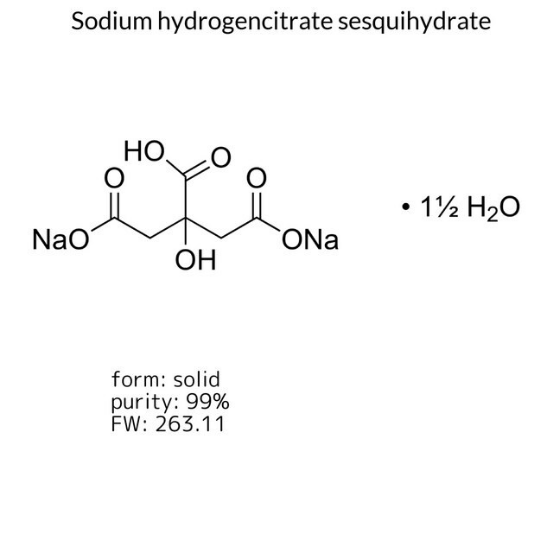 Sodium hydrogencitrate sesquihydrate, 1 X 1 kg (359084-1KG)