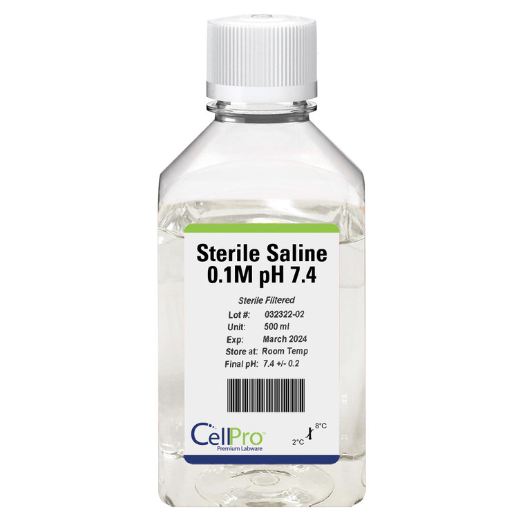 CellPro™ 0.1M Sterile Saline, pH 7.4, 1L