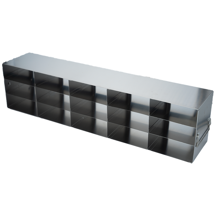 Upright Stainless-Steel Freezer Rack for 2" Boxes, 5 x 3 Configuration, 15 Box Capacity