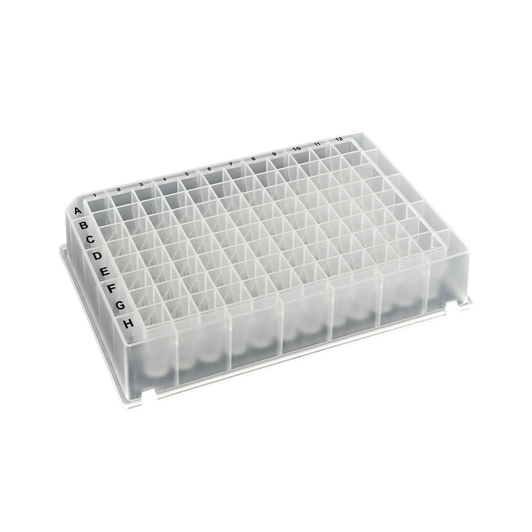 1.0 mL 96-Well Deep Well Plate, V-Bottom, Square Well, Black Alphanumeric, 5/Pk, 50/CS