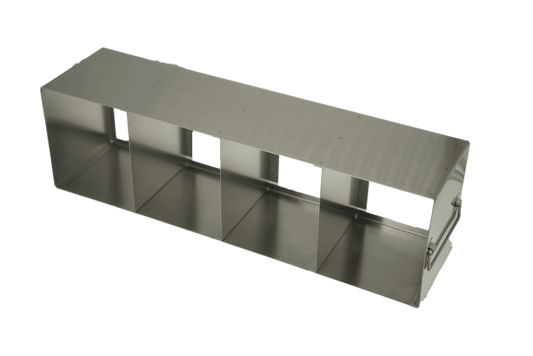 Upright Stainless-Steel Freezer Rack for Mixed Storage of 2″,3″ and 3.75″ Standard Boxes, 22 1/8 x 6 1/2 x 51 1/2"