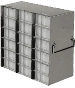 Upright Freezer Racks for 96 Deep-Well Microtiter Plates and Microtube Racks with Locking Rod – Rack Only – 3 x 6, 18 Box