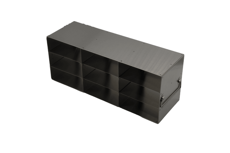 Upright Freezer Rack for 50-Cell 0.5ml Microtube Storage Boxes, 3x3x2 Configuration, 18 Box Capacity