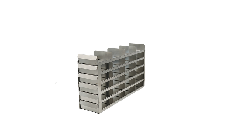 Upright Sliding Tray Freezer Rack for 2" Boxes, 4 x 6 Configuration, 24 Box Capacity