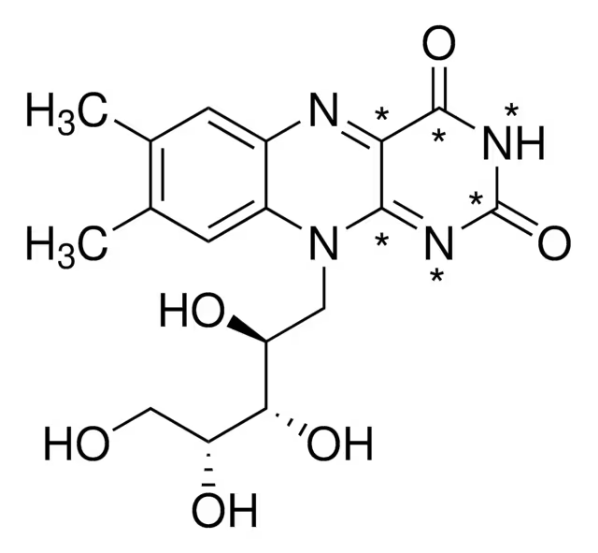 (-)-Riboflavin-¹³C₄,¹⁵N₂ (Vitamin B2-¹³C₄,¹⁵N₂) solution, 1 mL (V-055-1ML)
