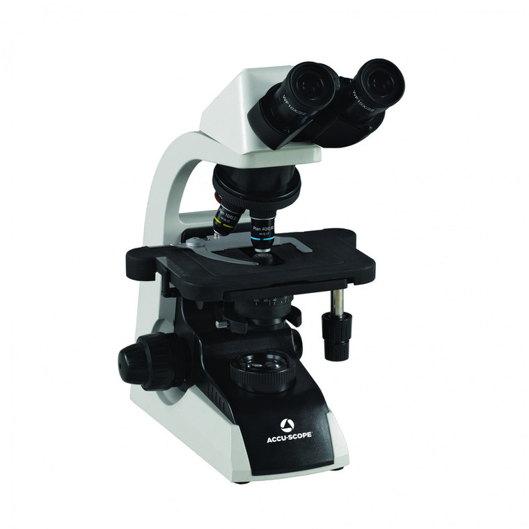 Accu-Scope® 3013-LED, Upright Trinocular LED Biological Microscope, 100x Oil Objective, 1000x Magnification