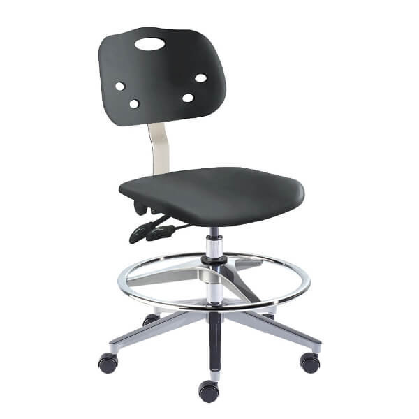 BioFit® Rexford Series Reinforced Composite Base ISO 8 Cleanroom Ergonomic Swivel Chair | Standard Components