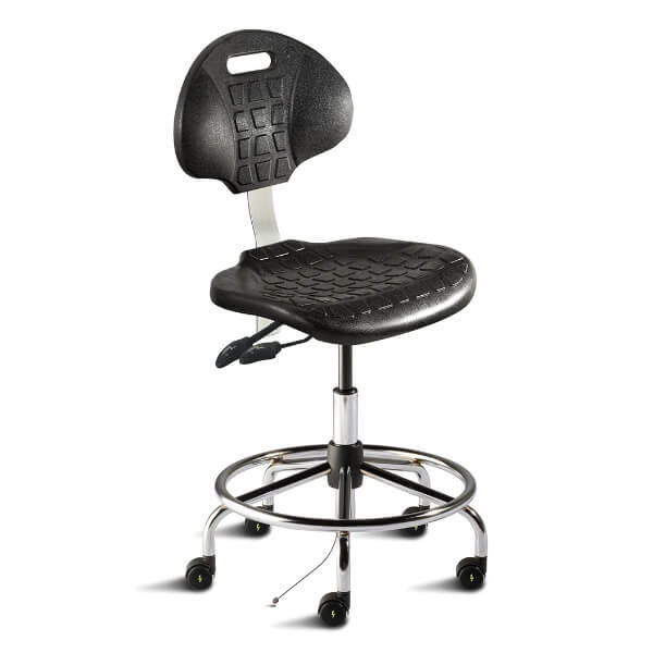 BioFit® Rexford Series Tubular Steel Base ESD Ergonomic Swivel Chair | Standard Components