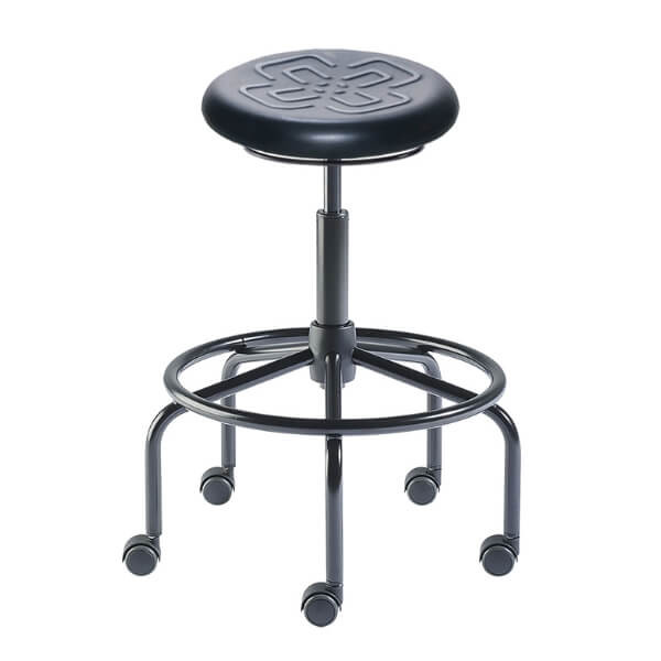 BioFit® Cerex CX Series Tubular Steel Base Ergonomic Swivel Stools | Standard Components
