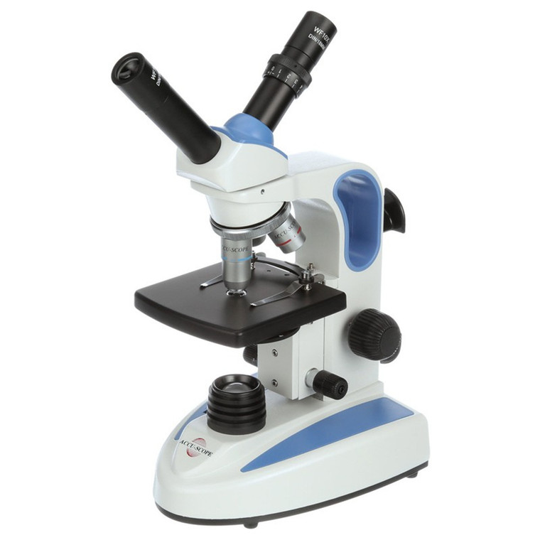 Accu-Scope® EXM-150-IVT, Monocular Cordless Vertical Teaching Microscope Dual Viewing with Iris Diaphragm, Rechargeable