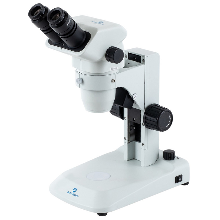 Accu-Scope® 3075 Binocular Zoom Stereo Microscope on LED Stand, 6.7x - 45x Magnification