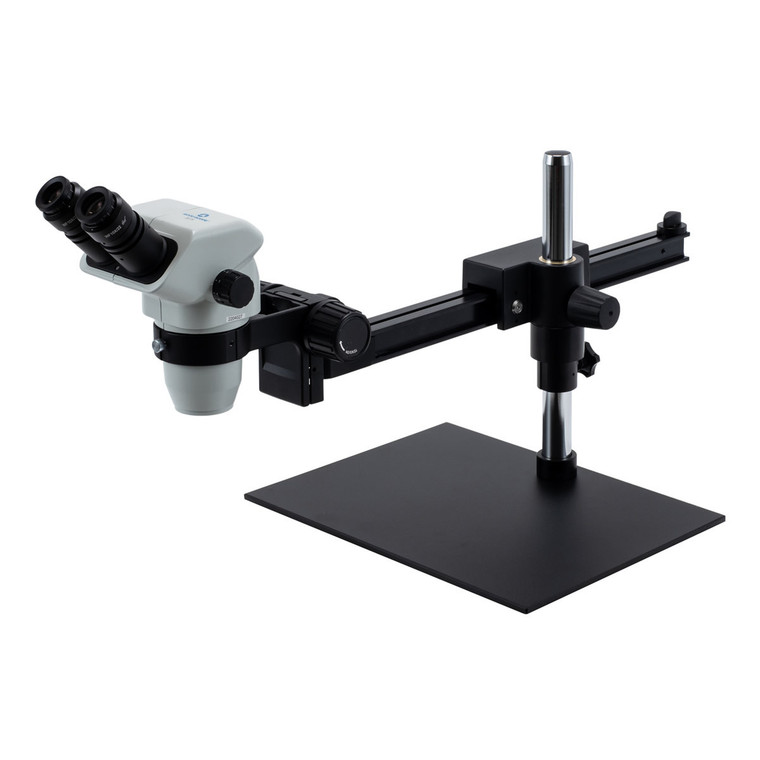 Accu-Scope® 3075-GBS Binocular Zoom Stereo Microscope on Gliding Boom Stand, 6.7x - 45x Magnification