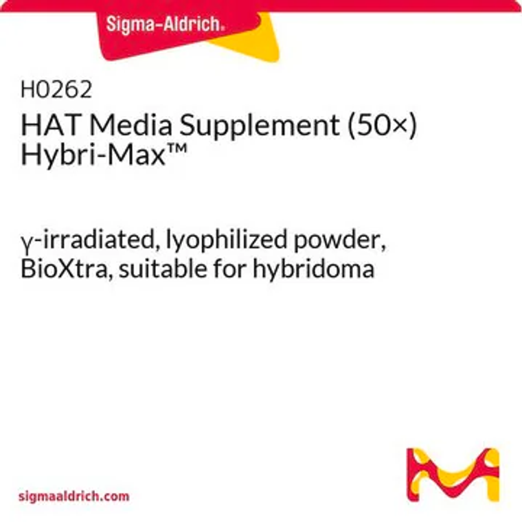 HAT Media Supplement (50×) Hybri-Max™, 1 X 10 vials (H0262-10VL)