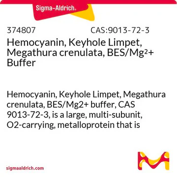 Hemocyanin, Keyhole Limpet, Megathura crenulata, BES/Mg²⁺ Buffer, 1 X 250 mg (374807-250MG)