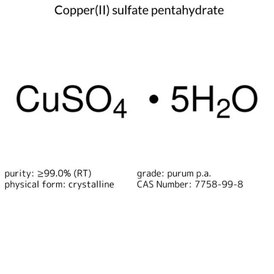 Copper(II) sulfate pentahydrate, 1 X 1 kg (61245-1KG-F)