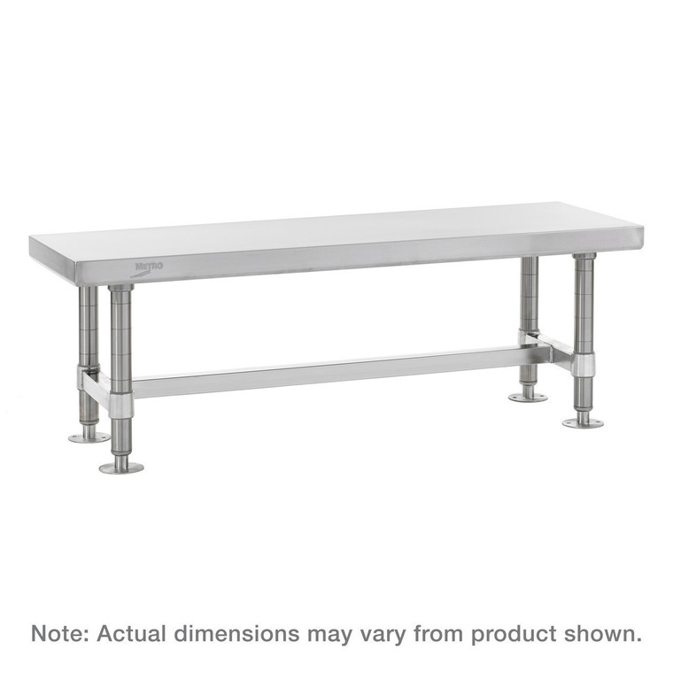 Metro™ GB1272S Stainless Steel Gowning Bench, 12" x 72" x 18"