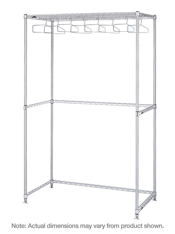 Metro™ GRU2448S Stainless Steel Upright Garment Rack®, 24" x 48" x 74.625"