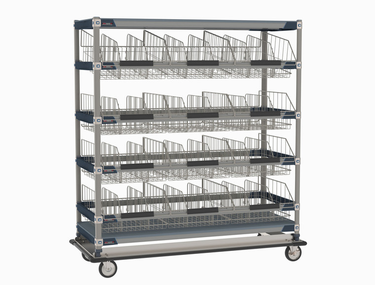 MetroMax™ i MXIV7 IV Transport/Storage Sloped Basket Cart with Top Shelf®, 24" x 60"