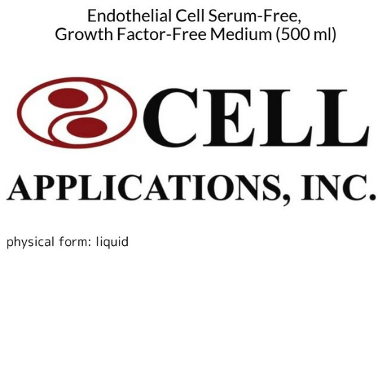 Endothelial Cell Serum-Free, Growth Factor-Free Medium (500 ml), 1 X 1 each (114-500)