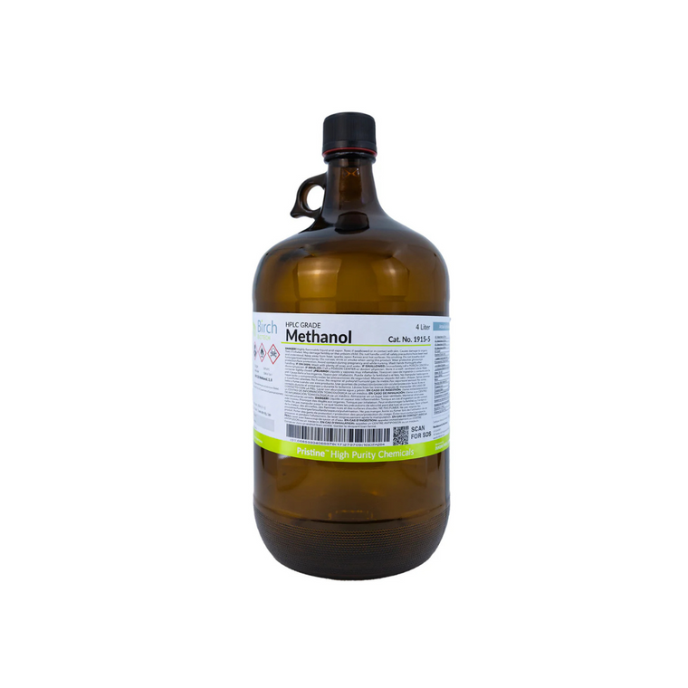 Birch Biotech® Pristine® Methanol, HPLC Grade, 4L, 4/Cs