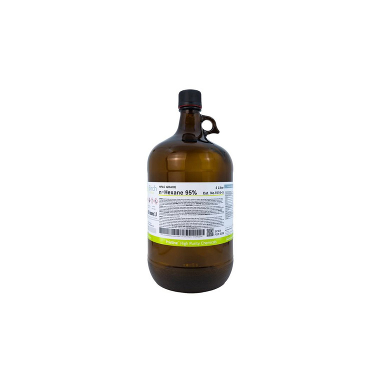 Birch Biotech® Pristine® n-Hexane 95%, HPLC Grade, 4L, 4/Cs