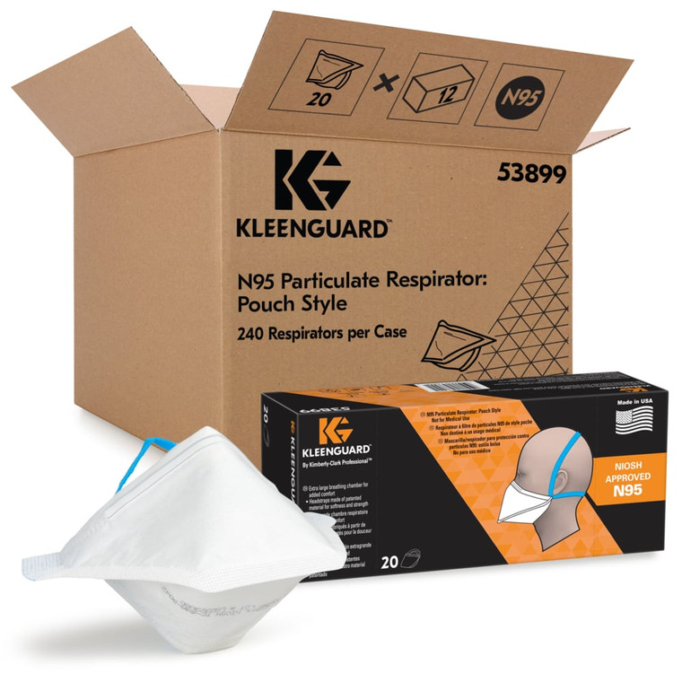 Kimberly-Clark® KleenGuard™ N95 Pouch Respirator, 240/Cs