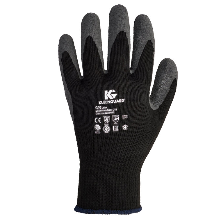 Kimberly-Clark® KleenGuard™ G40 Latex Coated Poly-Cotton Gloves, 120/Cs