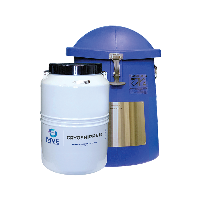 MVE® CryoShipper with 5-2 Square Vial Rack