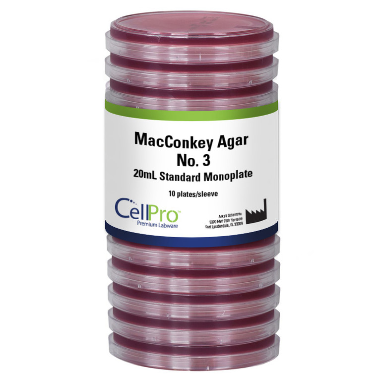 MacConkey Agar No. 3 20mL Standard Monoplate, 10/Pk