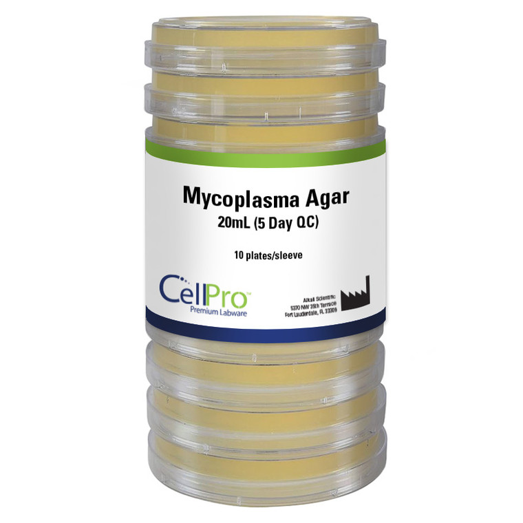 Mycoplasma Agar 20mL (5 Day QC), 10/Pk