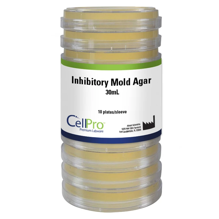 Inhibitory Mold Agar 30mL, 15x100mm Plates, 10/Pk