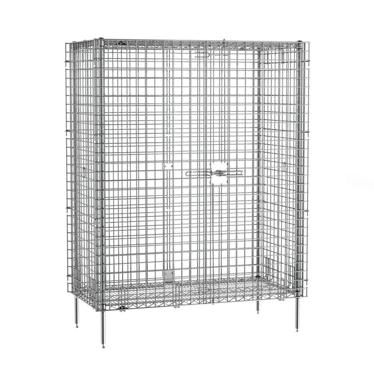 Metro™ SEC33C Super Erecta® Stationary Security Shelving Unit, Chrome, 21.5" x 38.5" x 66.8125"