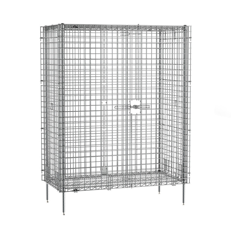 Metro™ SEC55C Super Erecta® Stationary Security Shelving Unit, Chrome, 27.25" x 50.5" x 66.8125"
