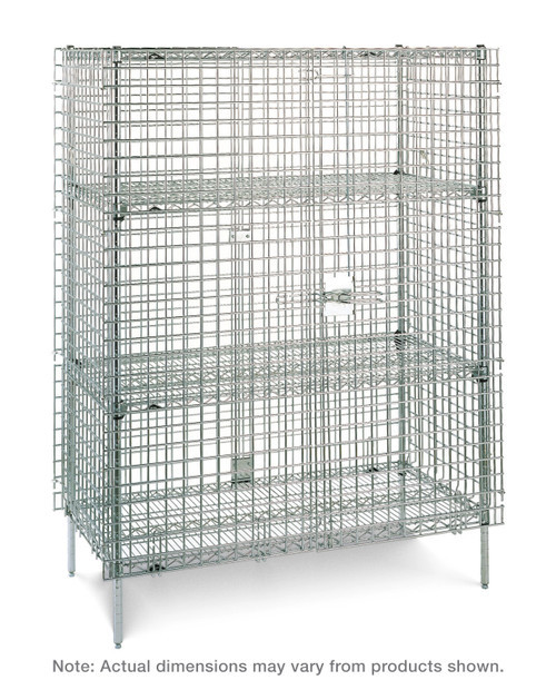 Metro™ SEC56C Super Erecta® Stationary Security Shelving Unit with 2 Intermediate Shelves, Chrome, 27.25" x 62.5" x 66.8125"
