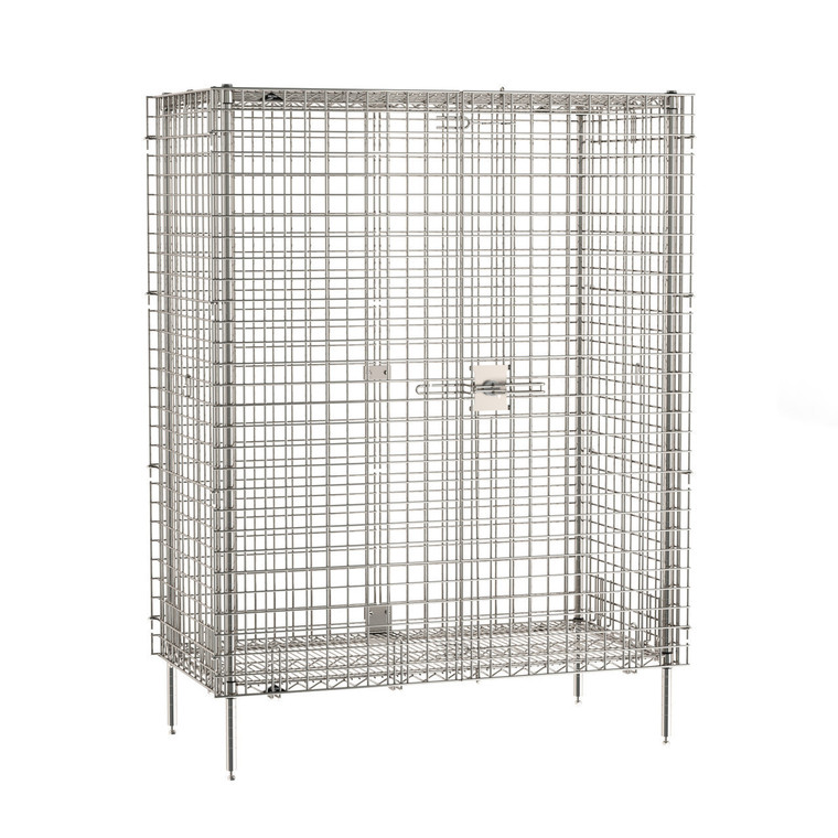 Metro™ SEC65S Super Erecta® Stationary Security Shelving Unit, Stainless Steel, 33.5" x 50.5" x 66.8125"