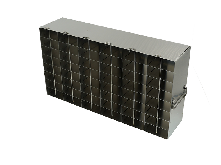 Stainless Steel Upright Freezer Rack for 0.2ml Tube 96-Well PCR Boxes 6 x 8 Configuration, 56 Box Capacity