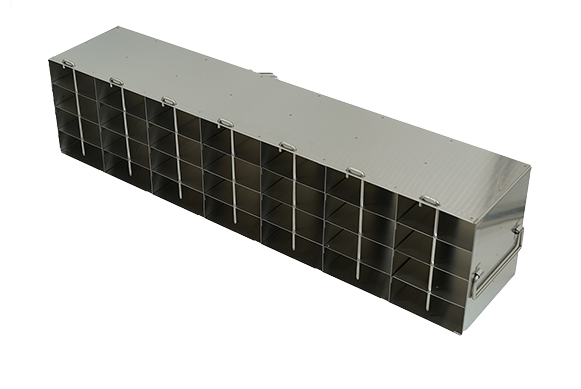 Stainless Steel Upright Freezer Rack for 0.2ml Tube 96-Well PCR Boxes 7 x 4 Configuration, 28 Box Capacity