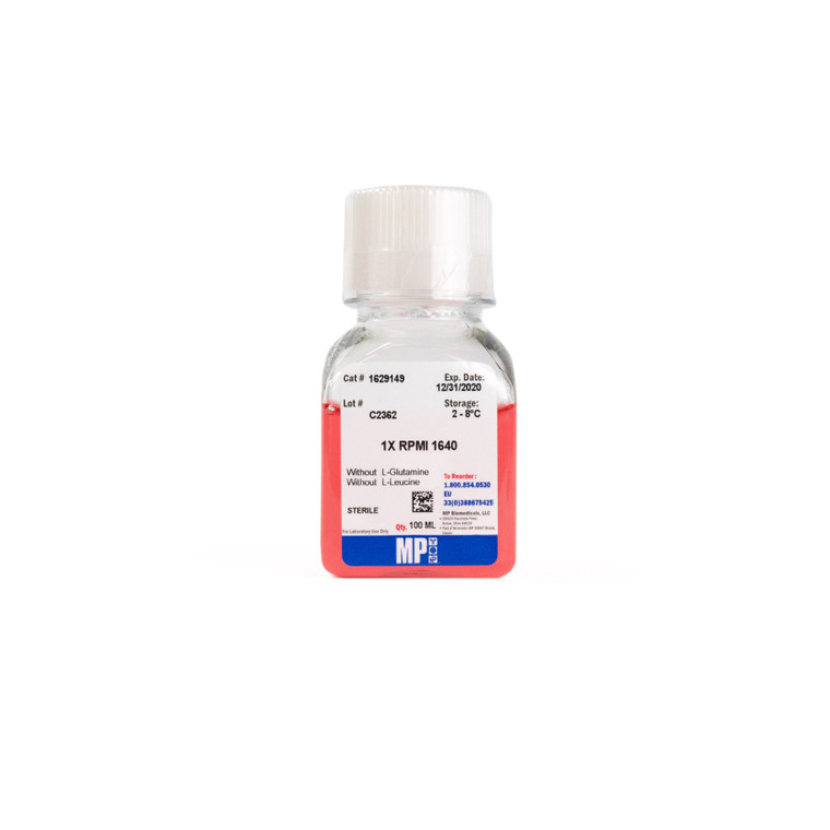 1X RPMI Medium 1640 w/o glutamine, leucine, 100 ML