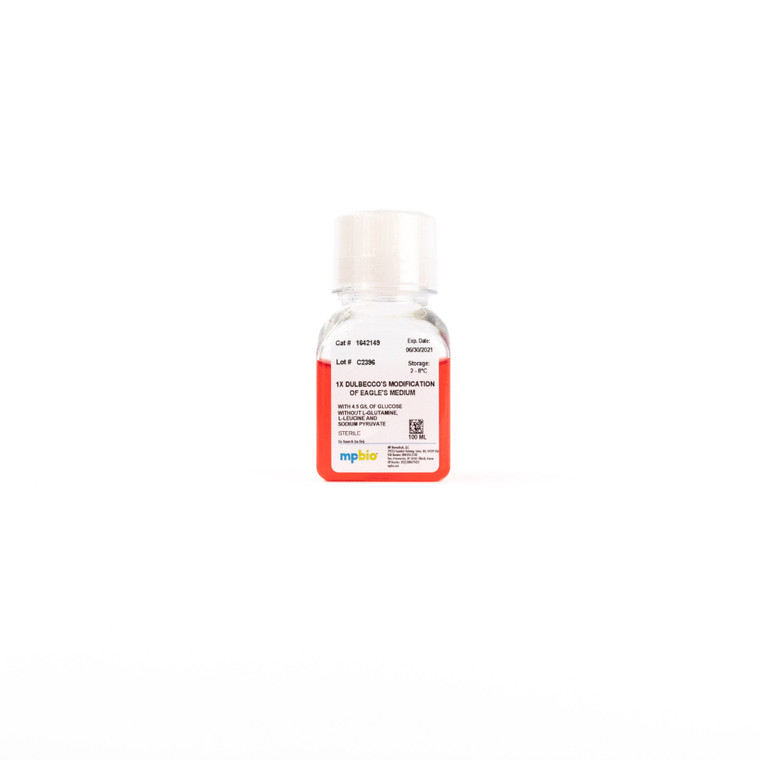 1X DMEM W/O GLUTAMINE, LEUCINE, PYRUVATE, 100 ML