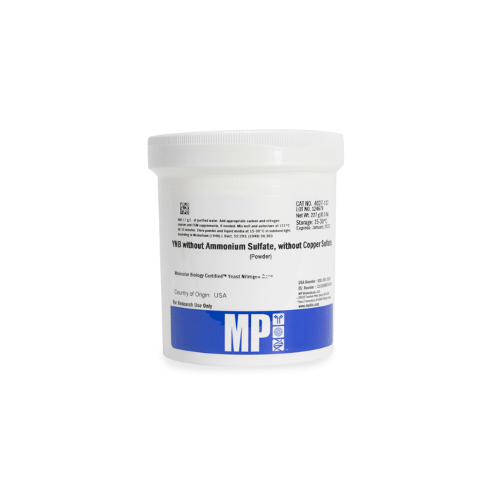 YNB w/o ammonium sulfate, w/o copper sulfate w/o ferric chlo, 227 G