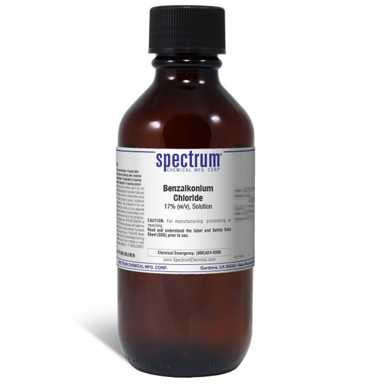 Benzalkonium Chloride, 17 Percent (w/v), Solution | Spectrum Chemical®