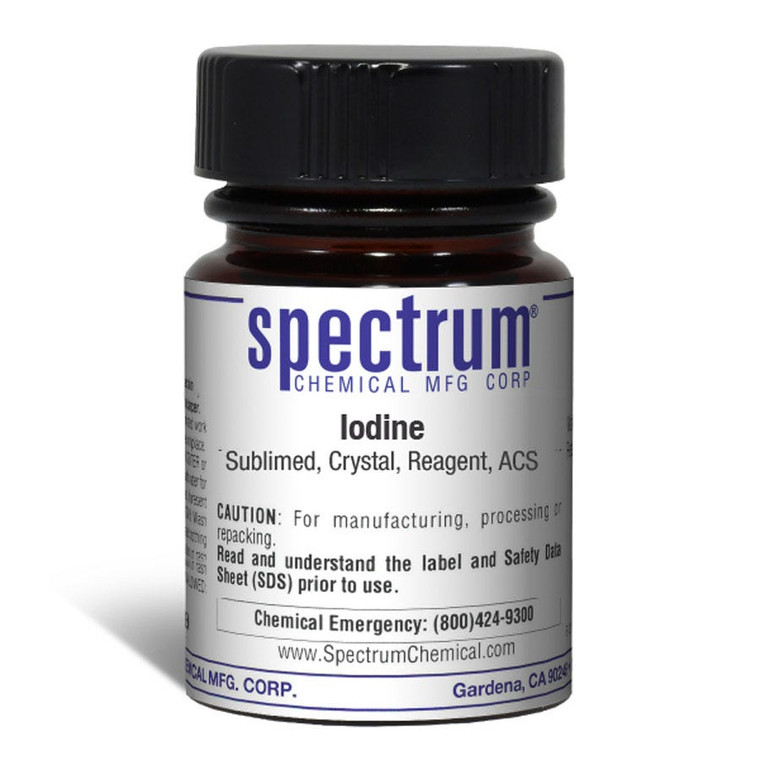 Iodine, Sublimed (DEA List I Chemical), Crystal, Reagent, ACS | Spectrum Chemical®