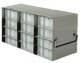 Stainless Steel Upright Freezer Rack for 96-Well Microtube Boxes, 3 x 4 Configuration, 12 Box Capacity