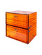 Plas-Labs® 863-CG Acrylic Desiccator with Gas Port; 24"W x 18"H x 24"D | 4 Perforated Shelves, (2/Chamber), Two (2) doors