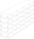 Upright Freezer Drawer Rack for 96 Deep-Well Microtiter Boxes; 4 x 5 Configuration, 20 Box Capacity