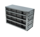 Upright Stainless-Steel Freezer Rack for 50-Cell Hinged Top Plastic Boxes, 4 x 4 Configuration, 16 Box Capacity